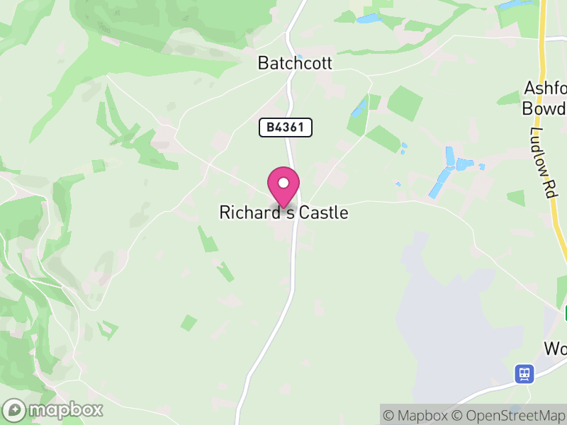 Map of Richard's Castle, Herefordshire