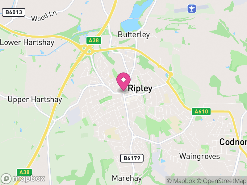 Map of Ripley, Amber Valley