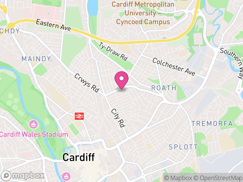 Map of Roath, Cardiff