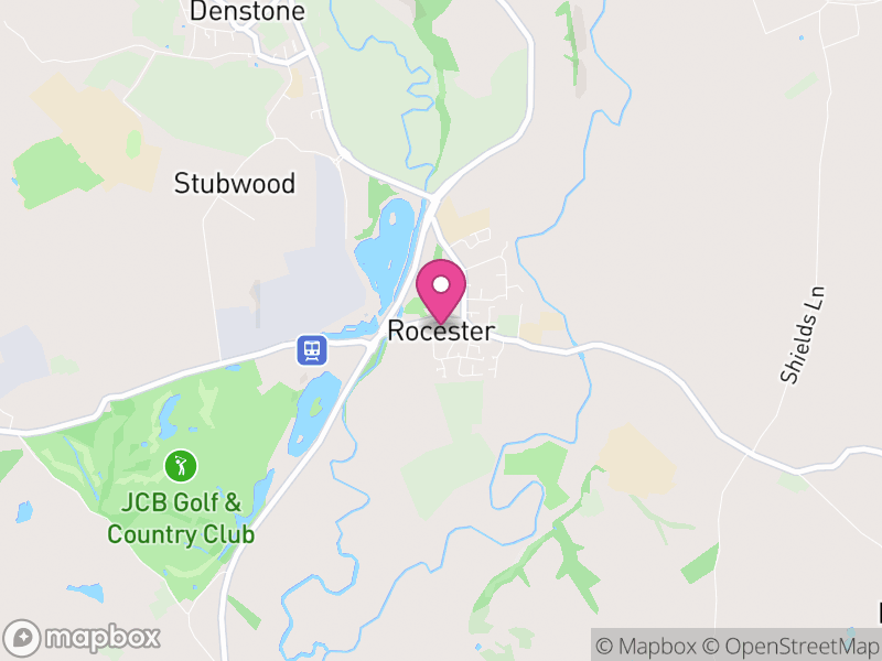 Map of Rocester, East Staffordshire