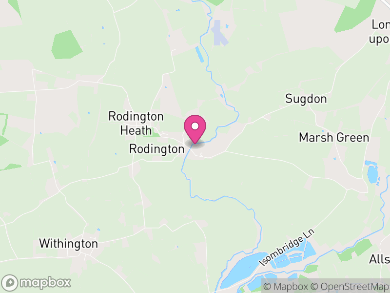 Map of Rodington, Telford and Wrekin