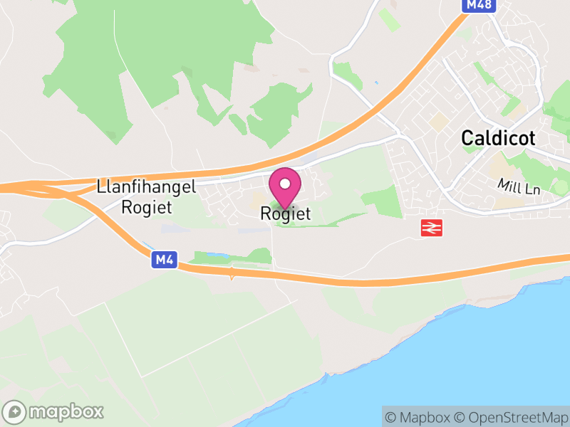 Map of Rogiet, Monmouthshire