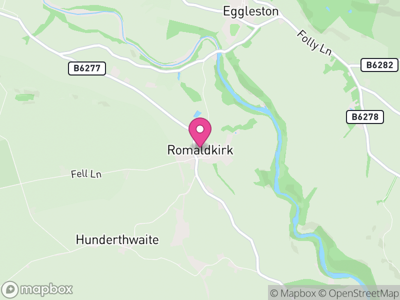 Map of Romaldkirk, County Durham