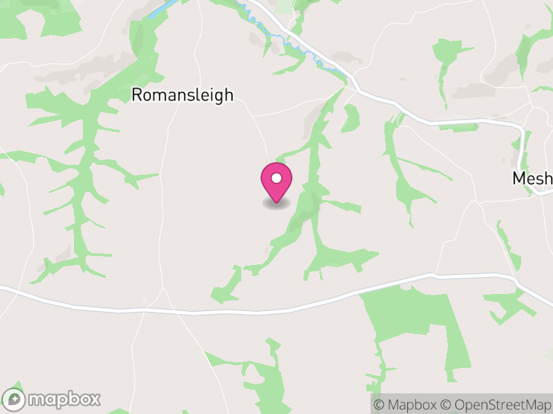 Map of Romansleigh, North Devon