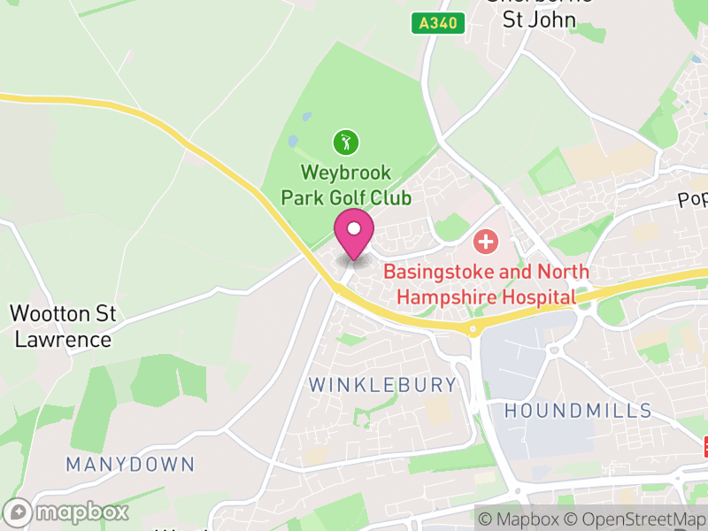 Map of Rooksdown, Basingstoke and Deane