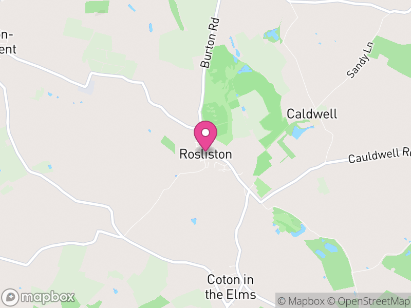 Map of Rosliston, South Derbyshire