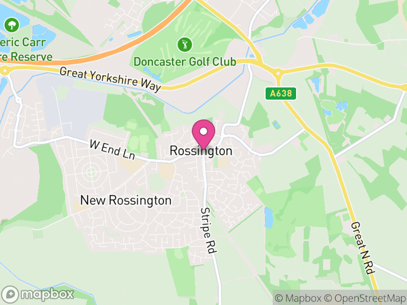 Map of Rossington, Doncaster