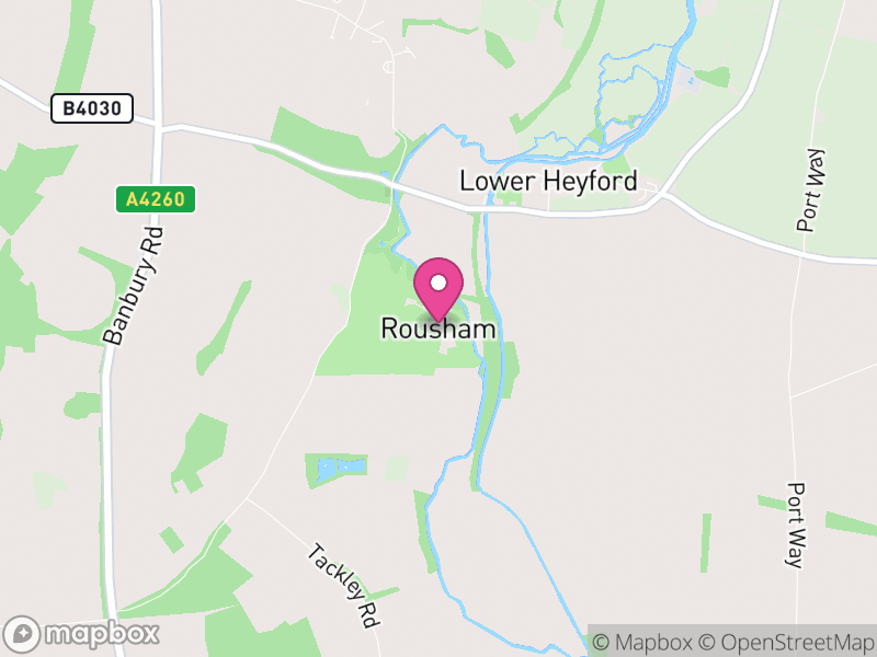 Map of Rousham, West Oxfordshire