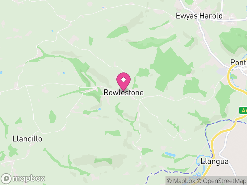Map of Rowlstone, Herefordshire