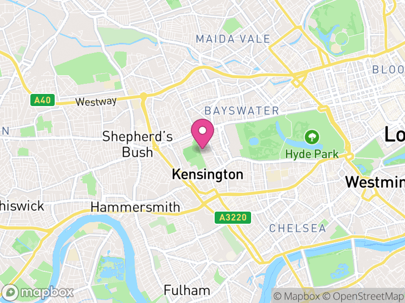 Map of Royal Borough of Kensington and Chelsea, Greater London