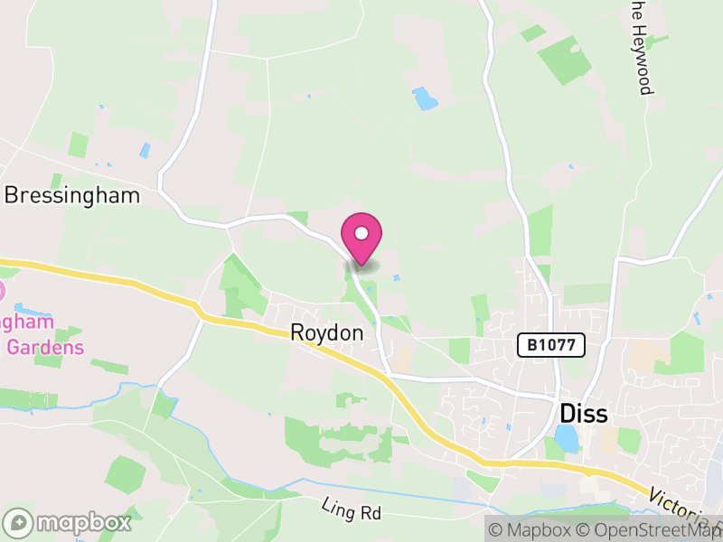 Map of Roydon, South Norfolk