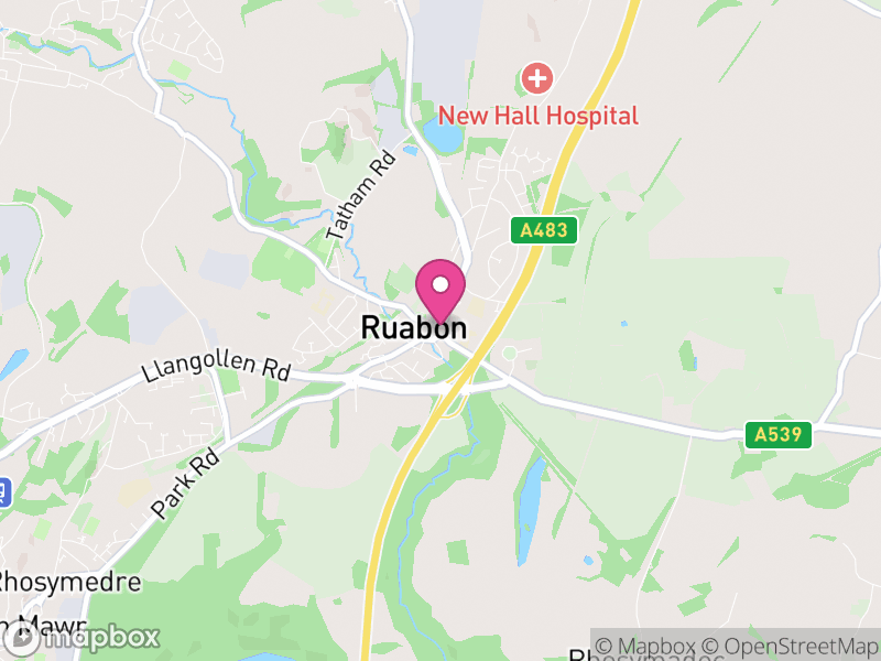 Map of Ruabon, Wrexham