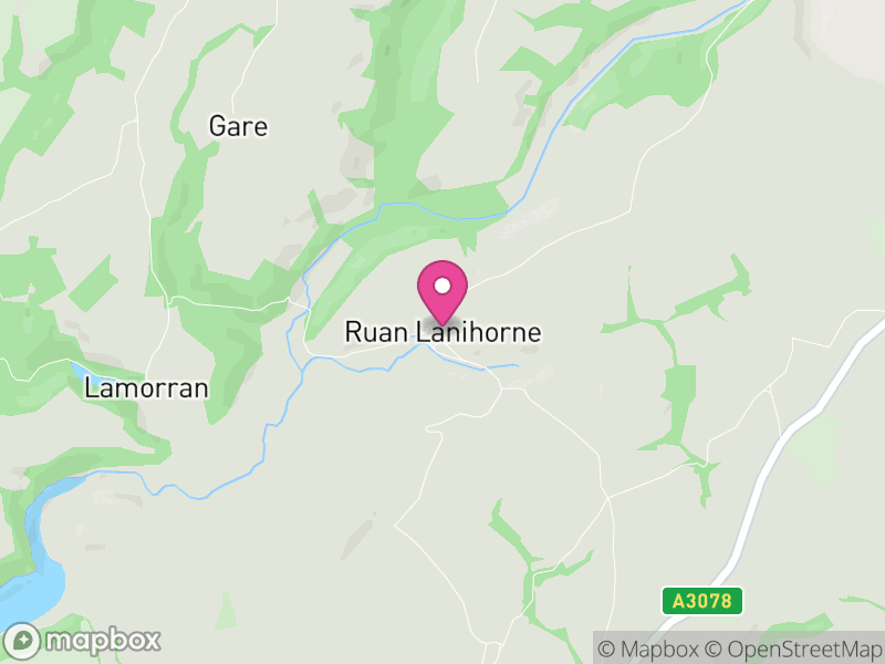 Map of Ruanlanihorne, Cornwall