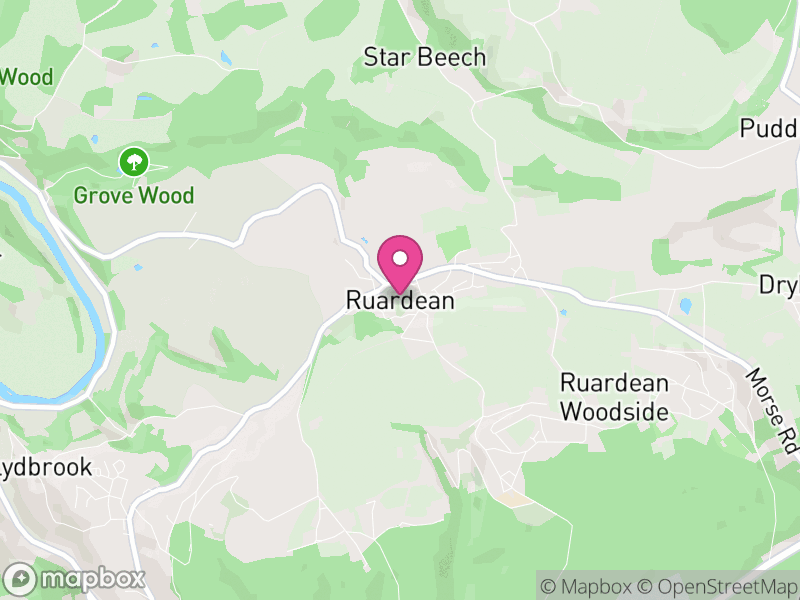 Map of Ruardean, Forest of Dean