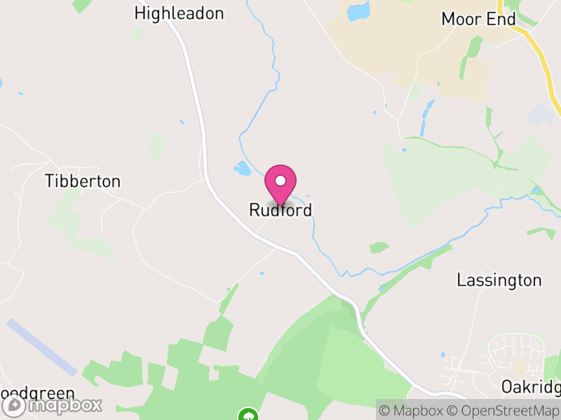 Map of Rudford and Highleadon, Forest of Dean