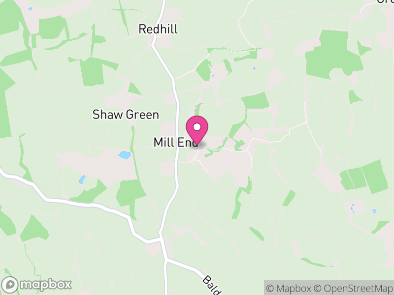 Map of Rushden, North Hertfordshire