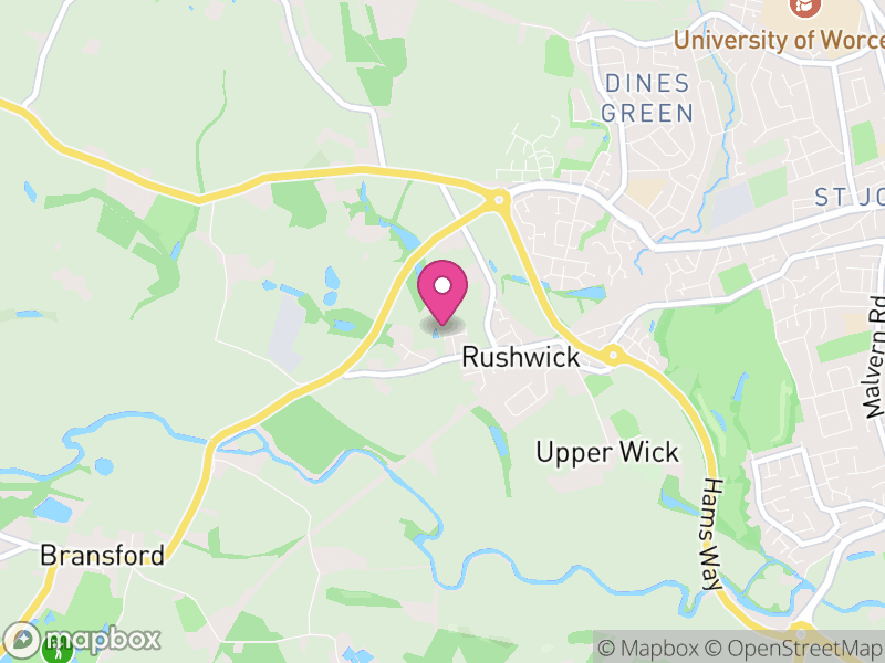 Map of Rushwick, Malvern Hills