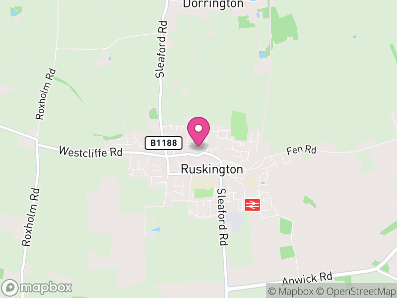 Map of Ruskington, North Kesteven