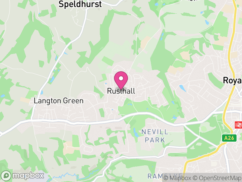 Map of Rusthall, Tunbridge Wells