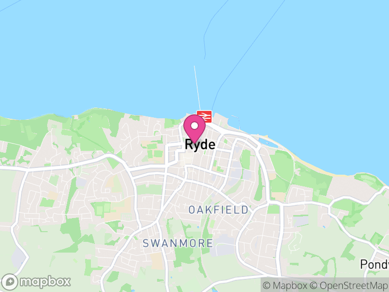 Map of Ryde, Isle of Wight