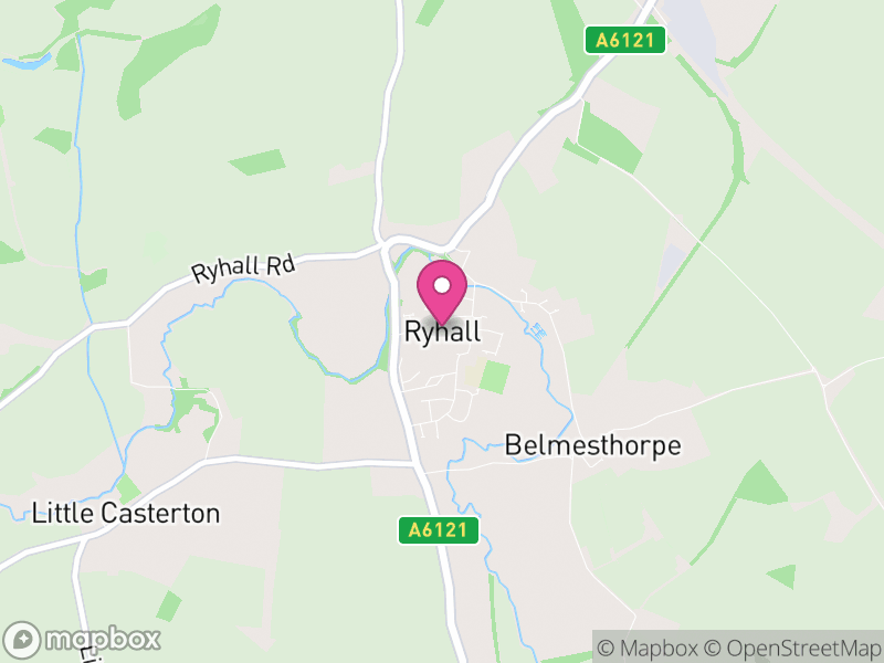 Map of Ryhall, Rutland