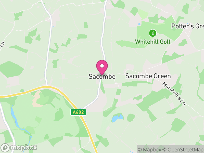 Map of Sacombe, East Hertfordshire