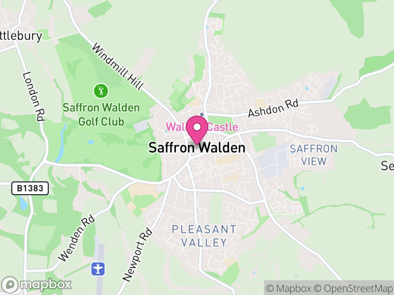 Map of Saffron Walden, Uttlesford