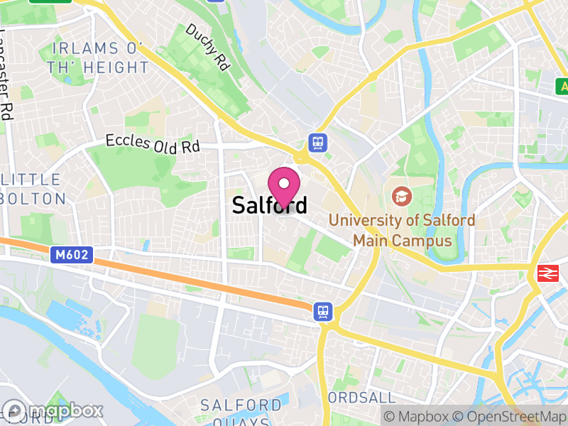Map of Salford, Greater Manchester