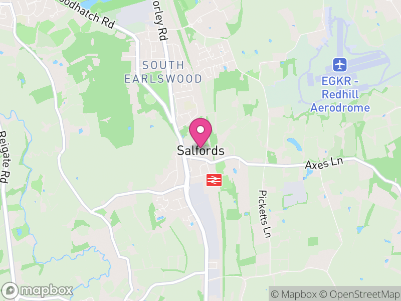 Map of Salfords and Sidlow, Reigate and Banstead