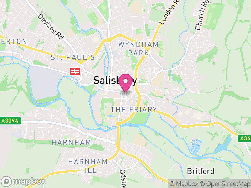 Map of Salisbury, Wiltshire