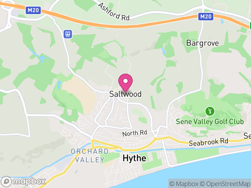 Map of Saltwood, Folkestone and Hythe