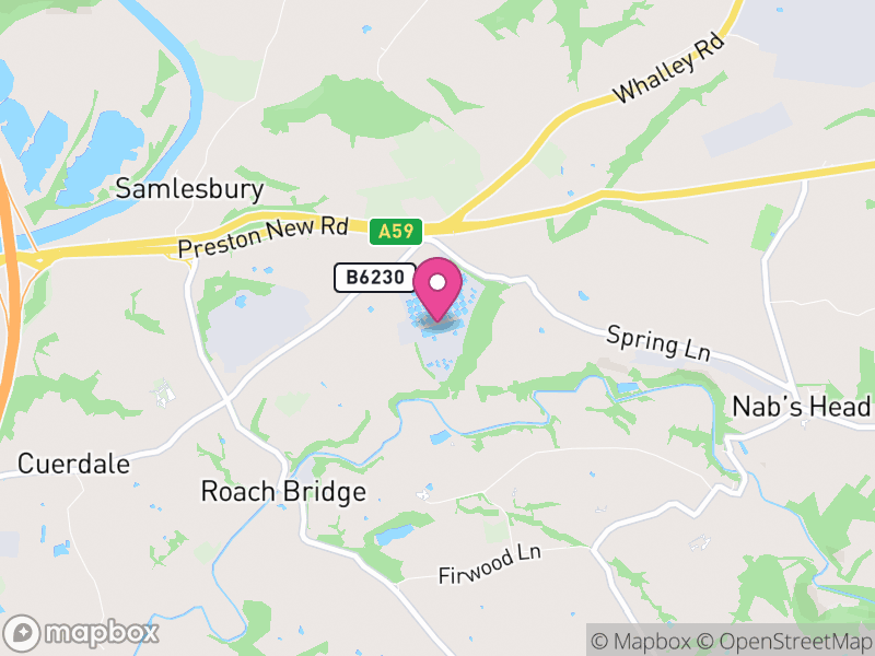 Map of Samlesbury, South Ribble