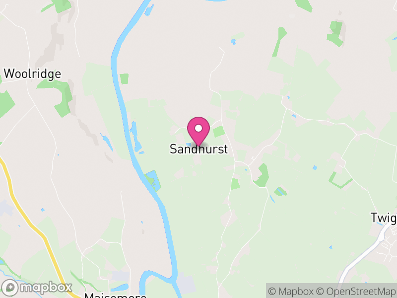 Map of Sandhurst, Tewkesbury