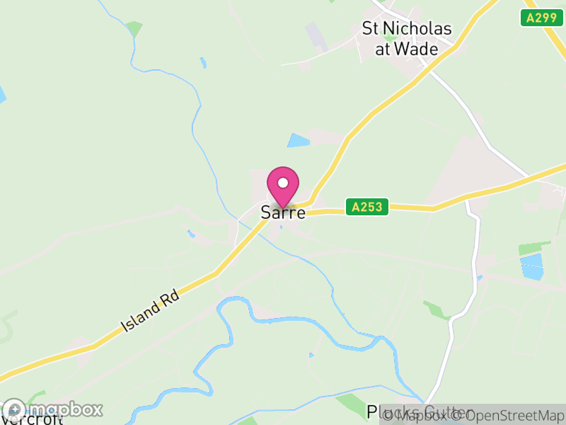 Map of Sarre, Thanet