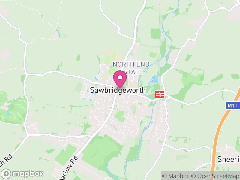Map of Sawbridgeworth, East Hertfordshire