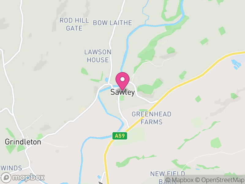 Map of Sawley, Ribble Valley
