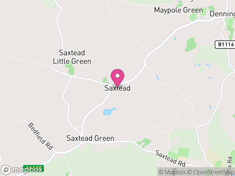 Map of Saxtead, East Suffolk