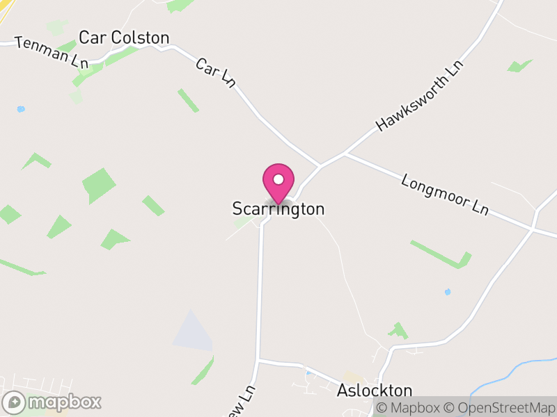 Map of Scarrington, Rushcliffe