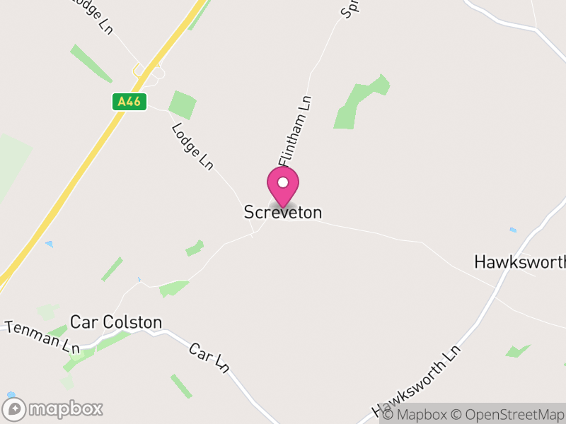 Map of Screveton, Rushcliffe