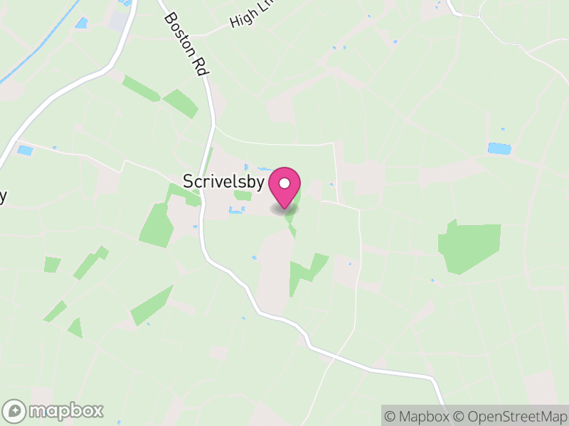 Map of Scrivelsby, East Lindsey