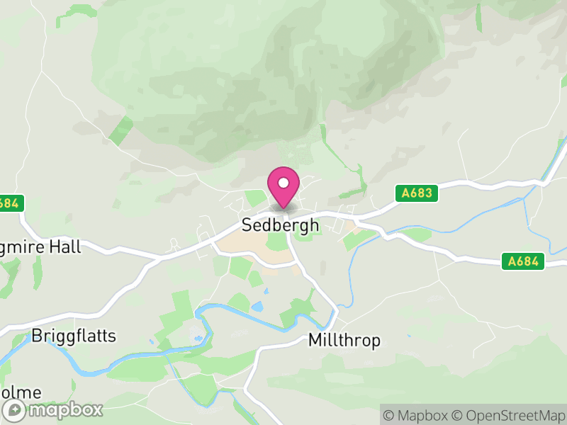 Map of Sedbergh, Westmorland and Furness