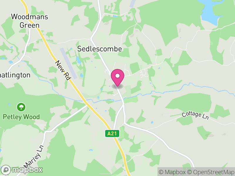 Map of Sedlescombe, Rother