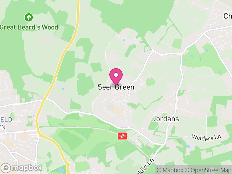 Map of Seer Green, Denham