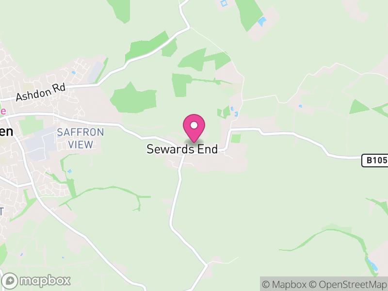 Map of Sewards End, Uttlesford