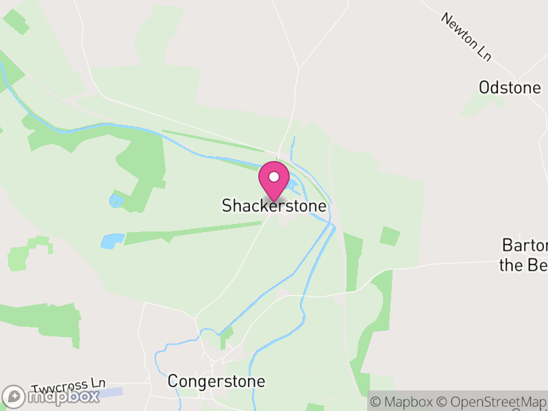 Map of Shackerstone, Hinckley and Bosworth