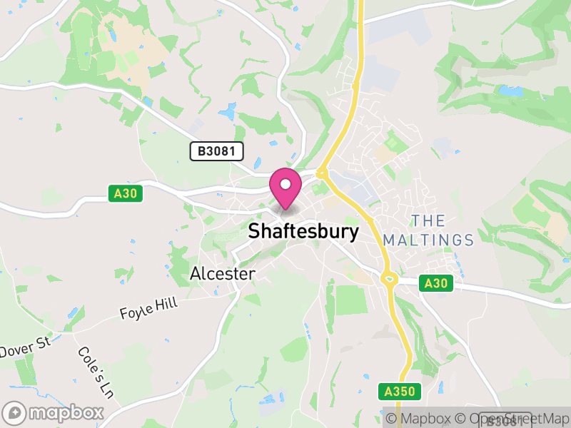 Map of Shaftesbury, Dorset