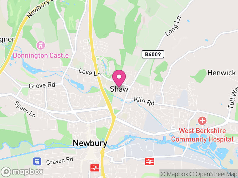 Map of Shaw cum Donnington, West Berkshire