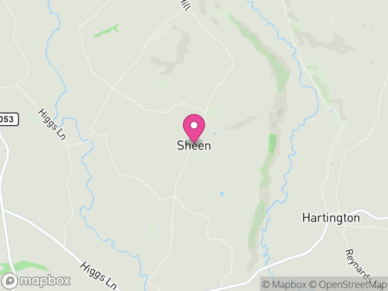 Map of Sheen, Staffordshire Moorlands