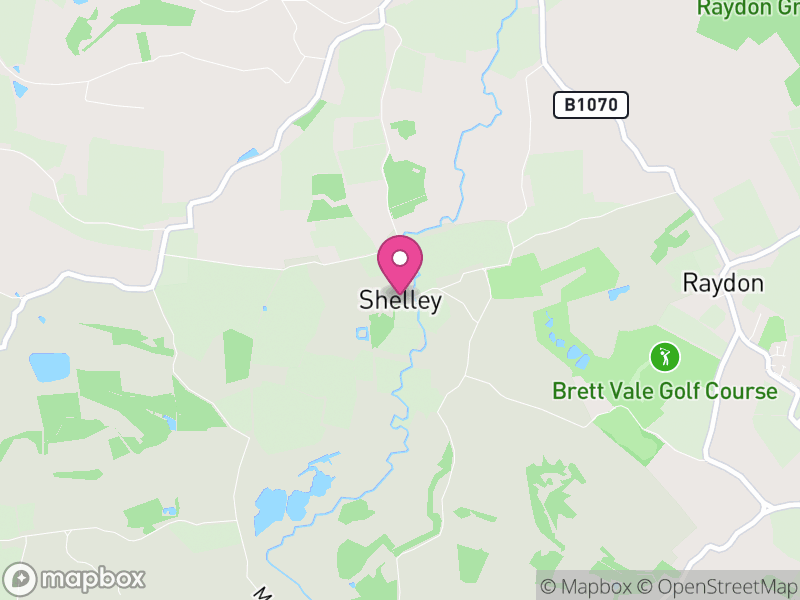 Map of Shelley, Babergh