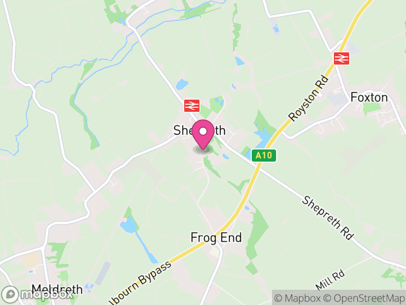 Map of Shepreth, South Cambridgeshire